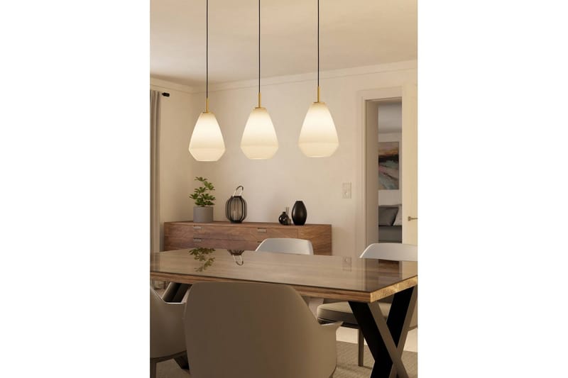 Takpendel Eglo Caprarola med 3 Lampor - Mässing - Belysning & el - Inomhusbelysning & lampor - Taklampa & takbelysning - Pendellampor & hänglampor