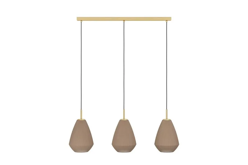 Takpendel Eglo Caprarola med 3 Lampor - Mässing - Belysning & el - Inomhusbelysning & lampor - Taklampa & takbelysning - Pendellampor & hänglampor
