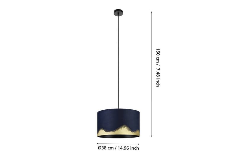 Takpendel Eglo Casuarita Blå/Guld - Belysning & el - Inomhusbelysning & lampor - Taklampa & takbelysning - Pendellampor & hänglampor