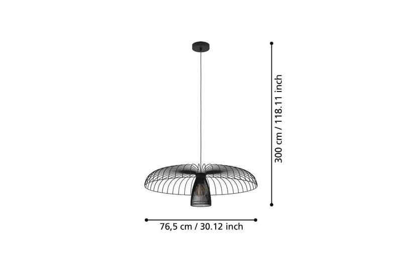 Takpendel Eglo Champerico Svart - Belysning & el - Inomhusbelysning & lampor - Taklampa & takbelysning - Pendellampor & hänglampor