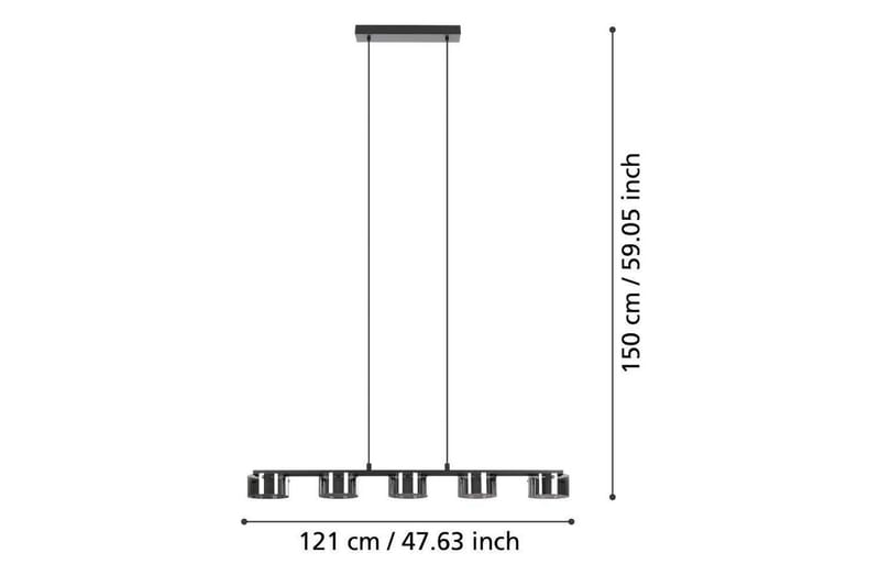 Takpendel Eglo Copillos Svart/Transparent med 5 Lampor - Belysning & el - Inomhusbelysning & lampor - Taklampa & takbelysning - Pendellampor & hänglampor