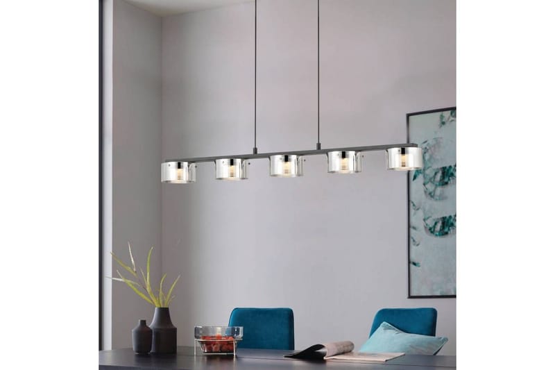 Takpendel Eglo Copillos Svart/Transparent med 5 Lampor - Belysning & el - Inomhusbelysning & lampor - Taklampa & takbelysning - Pendellampor & hänglampor