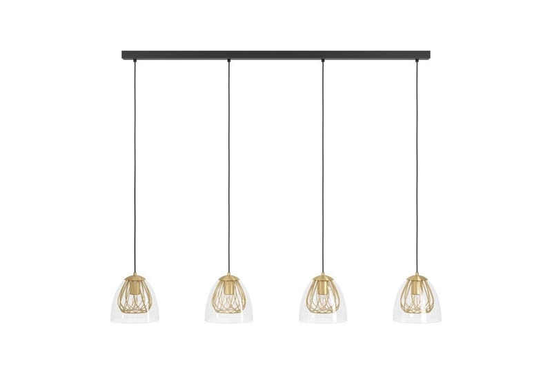 Takpendel Eglo Jazminia Mässing/Klar med 4 Lampor - Belysning & el - Inomhusbelysning & lampor - Taklampa & takbelysning - Pendellampor & hänglampor