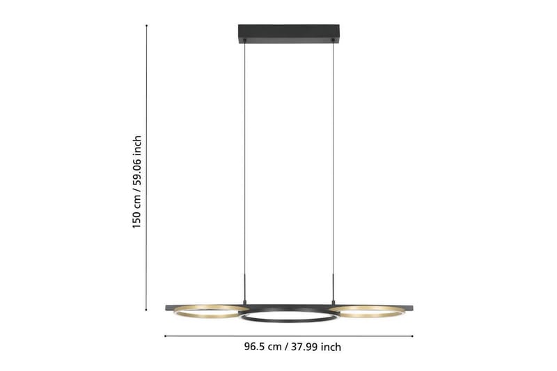 Takpendel Eglo Lanacera Svart/Guld - Belysning & el - Inomhusbelysning & lampor - Taklampa & takbelysning - Pendellampor & hänglampor