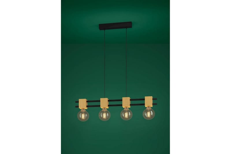 Takpendel Eglo Levantara Svart/Trä med 4 Lampor - Belysning & el - Inomhusbelysning & lampor - Taklampa & takbelysning - Pendellampor & hänglampor