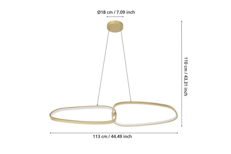 Takpendel Eglo Lodosa Mässing - Belysning & el - Inomhusbelysning & lampor - Taklampa & takbelysning - Pendellampor & hänglampor