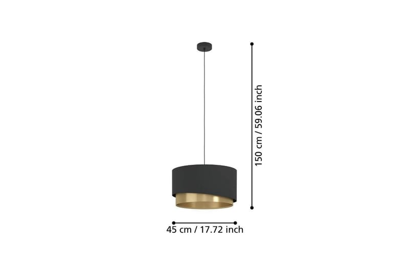 Takpendel Eglo Manderline Svart/Mässing 45 cm - 45 cm - Belysning & el - Inomhusbelysning & lampor - Taklampa & takbelysning - Pendellampor & hänglampor