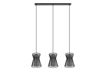 Takpendel Eglo Maseta med 3 Lampor Svart Svart-Transparent - Svart - Belysning & el - Inomhusbelysning & lampor - Taklampa & takbelysning - Pendellampor & hänglampor