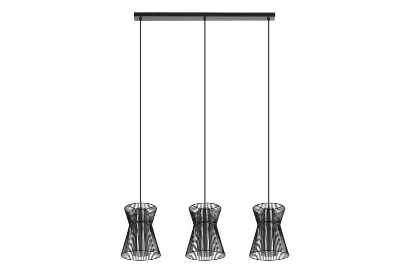 Takpendel Eglo Maseta med 3 Lampor Svart Svart-Transparent - Svart - Belysning & el - Inomhusbelysning & lampor - Taklampa & takbelysning - Pendellampor & hänglampor