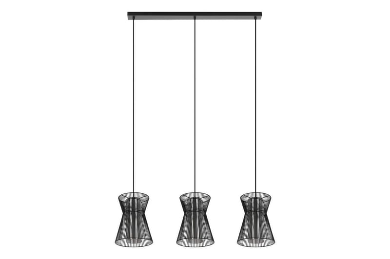 Takpendel Eglo Maseta med 3 Lampor Svart Svart-Transparent - Svart - Belysning & el - Inomhusbelysning & lampor - Taklampa & takbelysning - Pendellampor & hänglampor