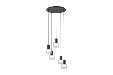 Takpendel Eglo Molineros Svart/Transparent Rondell med 5 Lampor - Belysning & el - Inomhusbelysning & lampor - Taklampa & takbelysning - Pendellampor & hänglampor