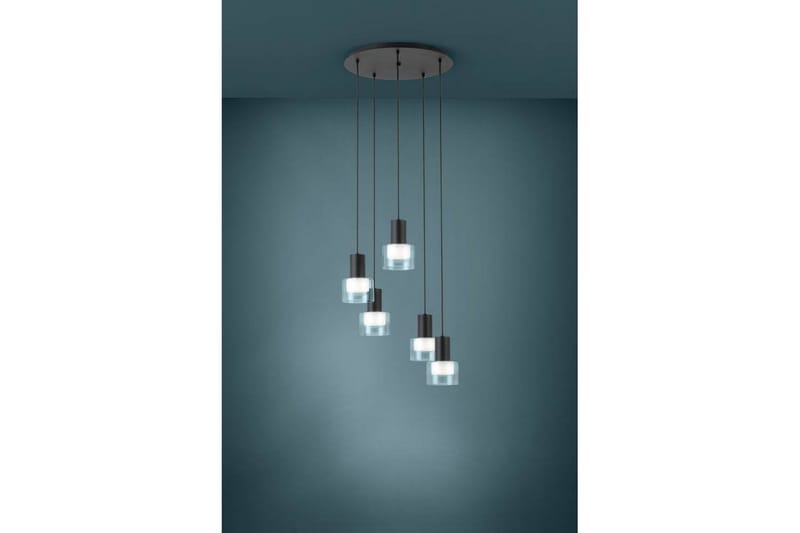 Takpendel Eglo Molineros Svart/Transparent Rondell med 5 Lampor - Belysning & el - Inomhusbelysning & lampor - Taklampa & takbelysning - Pendellampor & hänglampor
