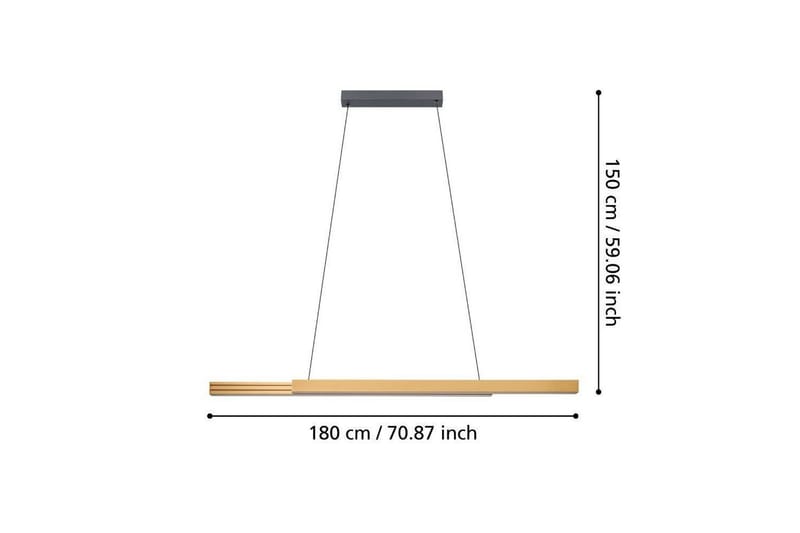Takpendel Eglo Montebuono Brun - Belysning & el - Inomhusbelysning & lampor - Taklampa & takbelysning - Pendellampor & hänglampor