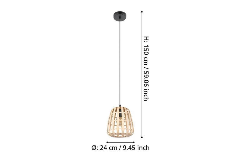 Takpendel Eglo Montezuelo Trä 24 cm - 24 cm - Belysning & el - Inomhusbelysning & lampor - Taklampa & takbelysning - Pendellampor & hänglampor