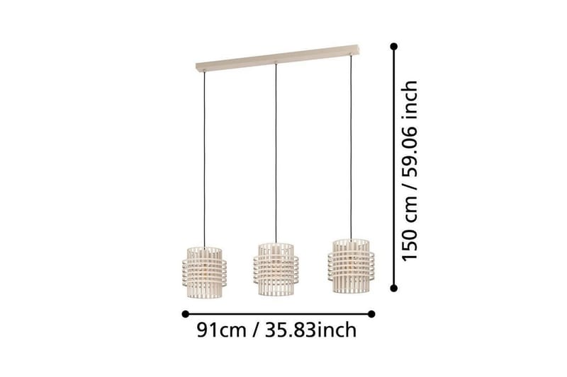 Takpendel Eglo Oltamar Sand med 3 Lampor - Belysning & el - Inomhusbelysning & lampor - Taklampa & takbelysning - Pendellampor & hänglampor