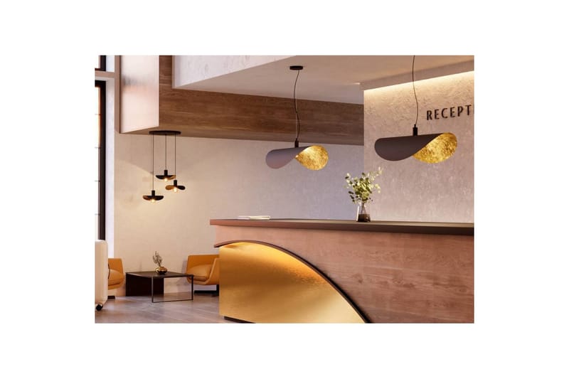 Takpendel Eglo Saceda Svart/Guld 55x200 cm - Belysning & el - Inomhusbelysning & lampor - Taklampa & takbelysning - Pendellampor & hänglampor