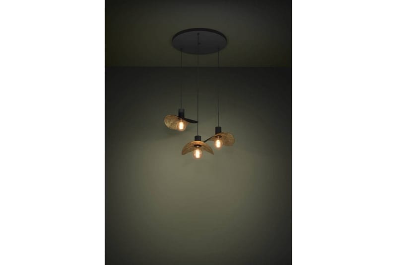 Takpendel Eglo Saceda Svart/Guld Rondell med 3 Lampor - Belysning & el - Inomhusbelysning & lampor - Taklampa & takbelysning - Pendellampor & hänglampor