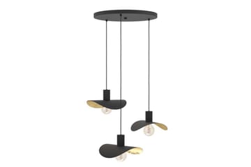 Takpendel Eglo Saceda Svart/Guld Rondell med 3 Lampor - Belysning & el - Inomhusbelysning & lampor - Taklampa & takbelysning - Pendellampor & hänglampor