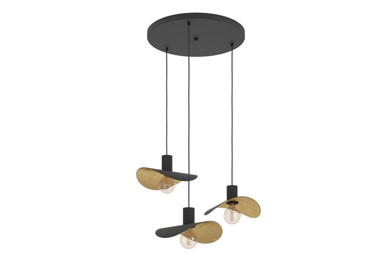Takpendel Eglo Saceda Svart/Guld Rondell med 3 Lampor - Belysning & el - Inomhusbelysning & lampor - Taklampa & takbelysning - Pendellampor & hänglampor