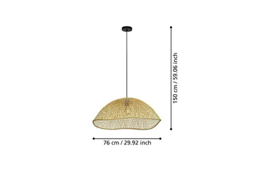 Takpendel Eglo Sambucona Trä/Svart 72 cm - 72 cm - Belysning & el - Inomhusbelysning & lampor - Taklampa & takbelysning - Pendellampor & hänglampor