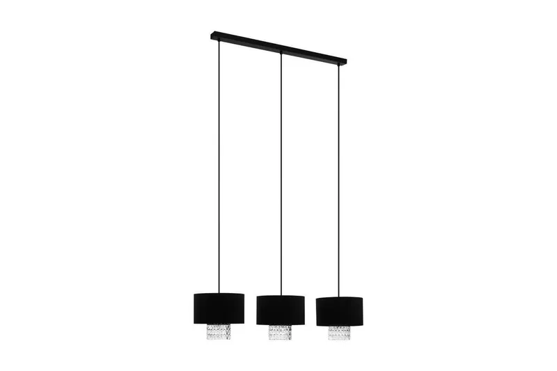 Takpendel Eglo Sapuara Svart Kristall med 3 Lampor, undefined