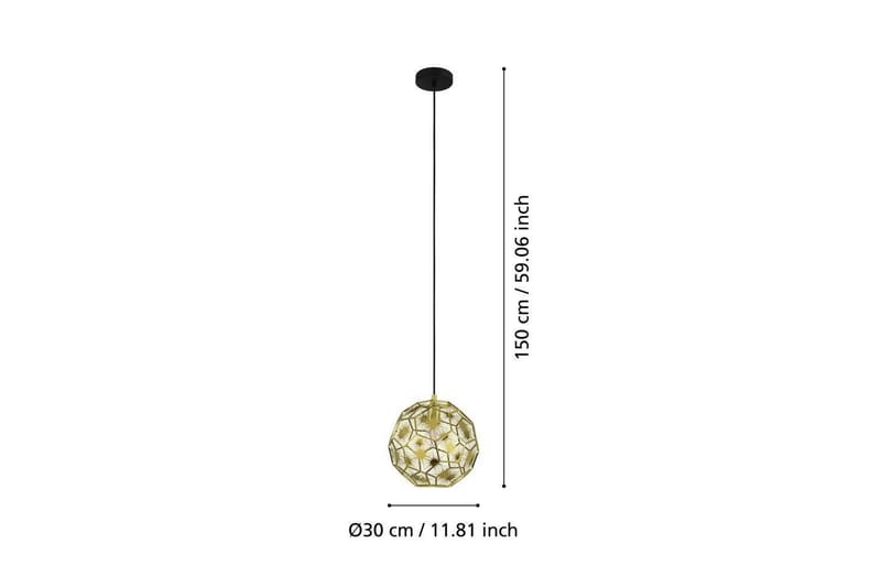 Takpendel Eglo Skoura Rund Mässing 30 cm - 30 cm - Belysning & el - Inomhusbelysning & lampor - Taklampa & takbelysning - Pendellampor & hänglampor