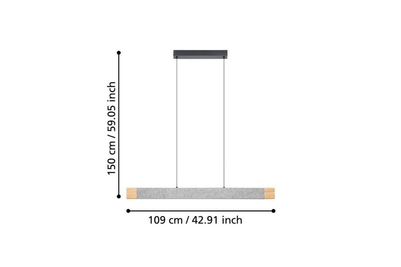 Takpendel Eglo Vallelado Avlång Svart/Grå Trä - Belysning & el - Inomhusbelysning & lampor - Taklampa & takbelysning - Pendellampor & hänglampor