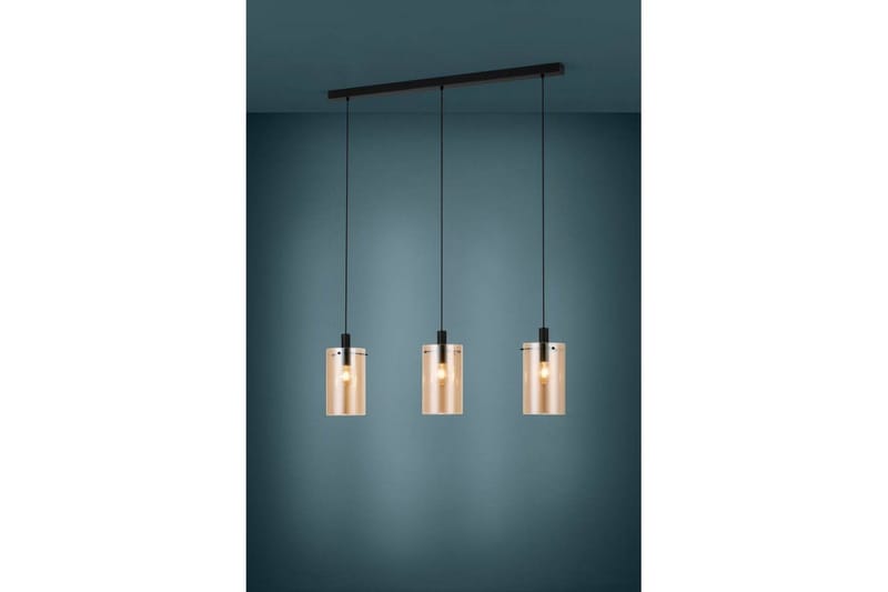 Takpendel Eglo Polverara Svart/Amber 3 Lampor - 3 Lampor - Belysning & el - Inomhusbelysning & lampor - Taklampa & takbelysning - Pendellampor & hänglampor