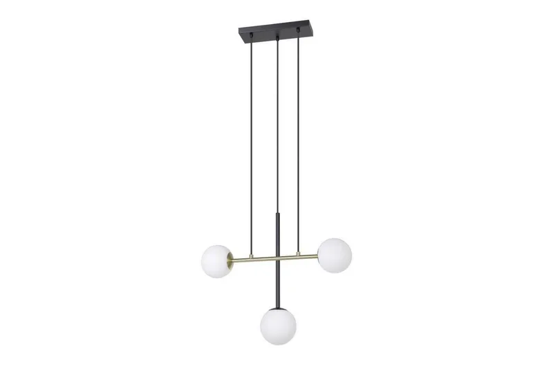 Takpendel Eglo Paz Opalvit/Svart Mässing med 3 Lampor, undefined