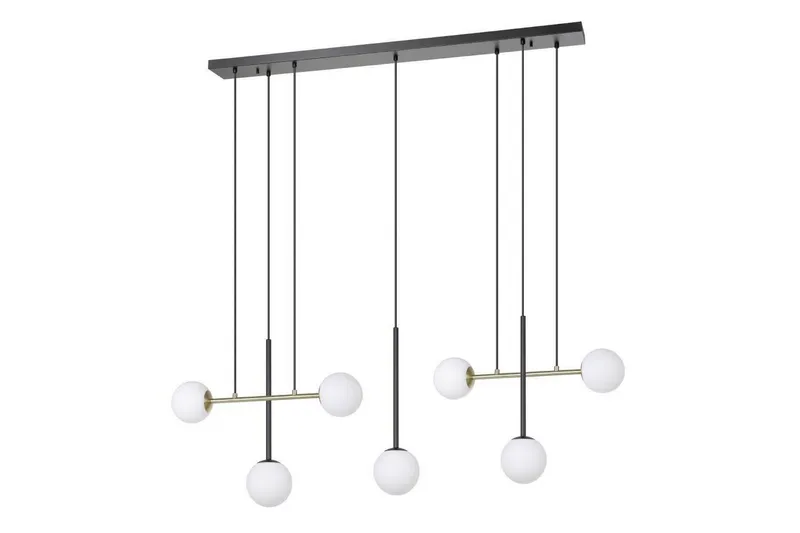 Takpendel Eglo Paz Opalvit/Svart Mässing med 7 Lampor, undefined