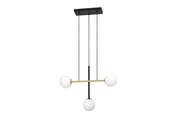 Takpendel Eglo Paz Opalvit/Svart Mässing med 3 Lampor - Belysning & el - Inomhusbelysning & lampor - Taklampa & takbelysning - Pendellampor & hänglampor