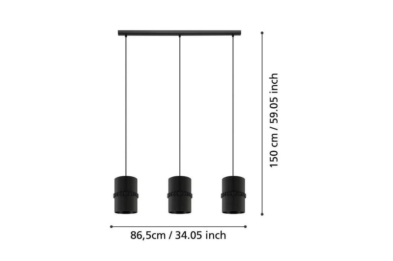 Takpendel Eglo Paraguaio Svart med 3 Lampor - Belysning & el - Inomhusbelysning & lampor - Taklampa & takbelysning - Pendellampor & hänglampor