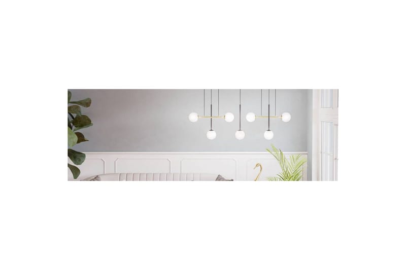 Takpendel Eglo Paz Opalvit/Svart Mässing med 7 Lampor - Belysning & el - Inomhusbelysning & lampor - Taklampa & takbelysning - Pendellampor & hänglampor