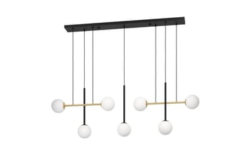 Takpendel Eglo Paz Opalvit/Svart Mässing med 7 Lampor - Belysning & el - Inomhusbelysning & lampor - Taklampa & takbelysning - Pendellampor & hänglampor