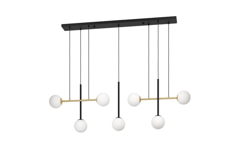 Takpendel Eglo Paz Opalvit/Svart Mässing med 7 Lampor - Belysning & el - Inomhusbelysning & lampor - Taklampa & takbelysning - Pendellampor & hänglampor