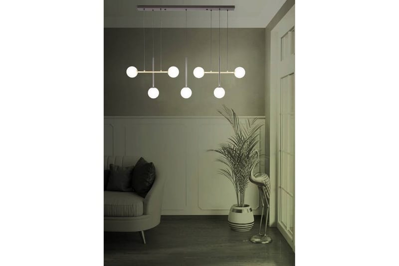 Takpendel Eglo Paz Opalvit/Svart Mässing med 7 Lampor - Belysning & el - Inomhusbelysning & lampor - Taklampa & takbelysning - Pendellampor & hänglampor