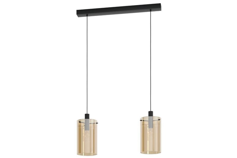 Takpendel Eglo Polverara Svart/Amber 2 Lampor - 2 Lampor - Belysning & el - Inomhusbelysning & lampor - Taklampa & takbelysning - Pendellampor & hänglampor