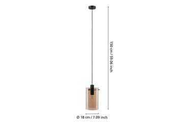 Takpendel Eglo Polverara Svart/Amber 1 Lampa - 1 Lampa - Belysning & el - Inomhusbelysning & lampor - Taklampa & takbelysning - Pendellampor & hänglampor