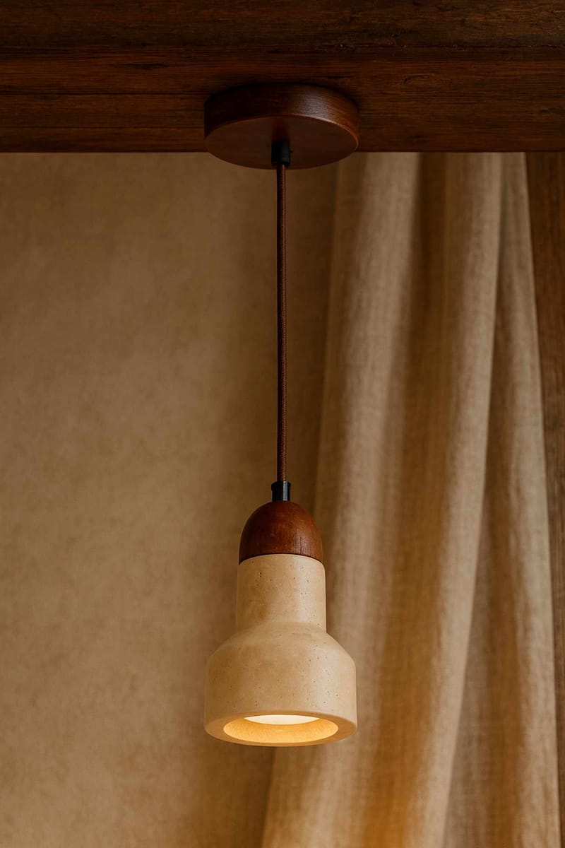 Talvenn Pendellampa - Beige Och Valnöt - Belysning & el - Inomhusbelysning & lampor - Taklampa & takbelysning - Pendellampor & hänglampor