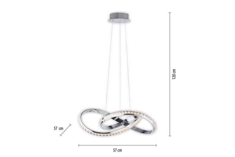 Tanyes Paul Neuhaus Taklampa - Chrome - Belysning & el - Inomhusbelysning & lampor - Taklampa & takbelysning - Pendellampor & hänglampor