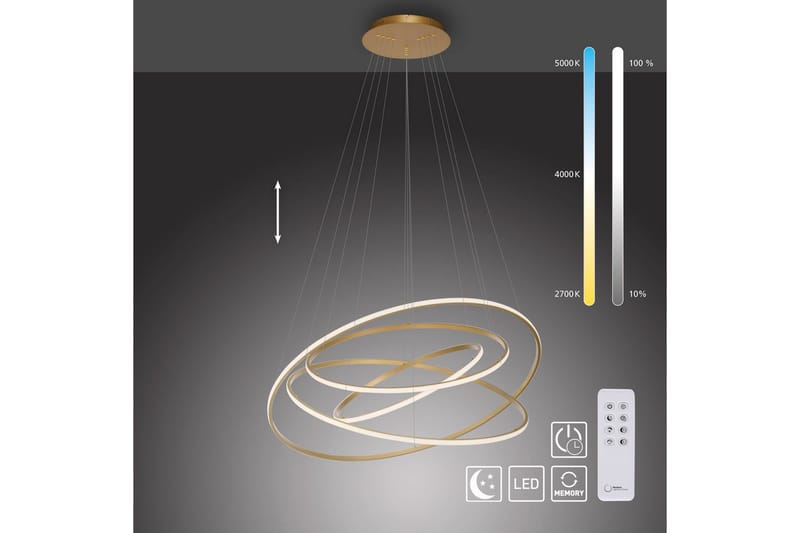 Tessara Paul Neuhaus Taklampa - Brass - Belysning & el - Inomhusbelysning & lampor - Taklampa & takbelysning - Pendellampor & hänglampor