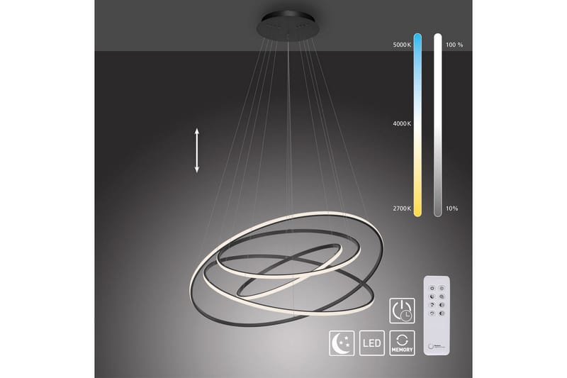 Tessara Paul Neuhaus Taklampa - Anthracite Grey - Belysning & el - Inomhusbelysning & lampor - Taklampa & takbelysning - Pendellampor & hänglampor