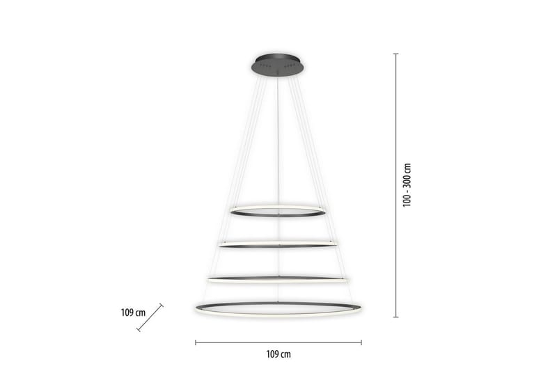 Tessara Paul Neuhaus Taklampa - Anthracite Grey - Belysning & el - Inomhusbelysning & lampor - Taklampa & takbelysning - Pendellampor & hänglampor
