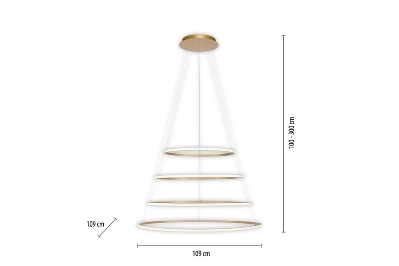Tessara Paul Neuhaus Taklampa - Brass - Belysning & el - Inomhusbelysning & lampor - Taklampa & takbelysning - Pendellampor & hänglampor