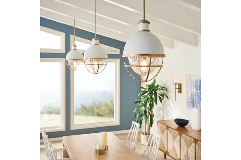 Tollis Kichler Taklampa - Brass||White - Belysning & el - Inomhusbelysning & lampor - Taklampa & takbelysning - Pendellampor & hänglampor