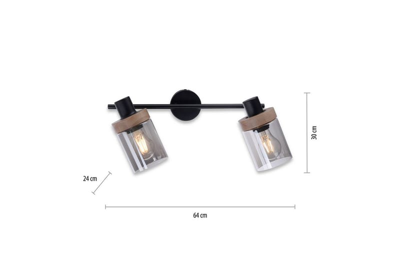 Vägg- och taklampa Pasqual - 30x24x64 cm - Belysning & el - Inomhusbelysning & lampor - Taklampa & takbelysning - Pendellampor & hänglampor