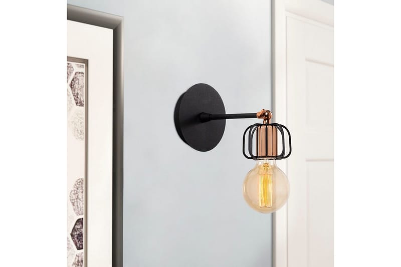 Vägglampa Griffin Inramad Svart - Svart - Belysning & el - Inomhusbelysning & lampor - Taklampa & takbelysning - Pendellampor & hänglampor