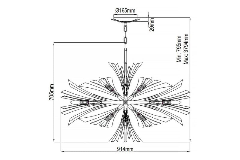 Vida Hinkley Taklampa - GOLD - Belysning & el - Inomhusbelysning & lampor - Taklampa & takbelysning - Pendellampor & hänglampor