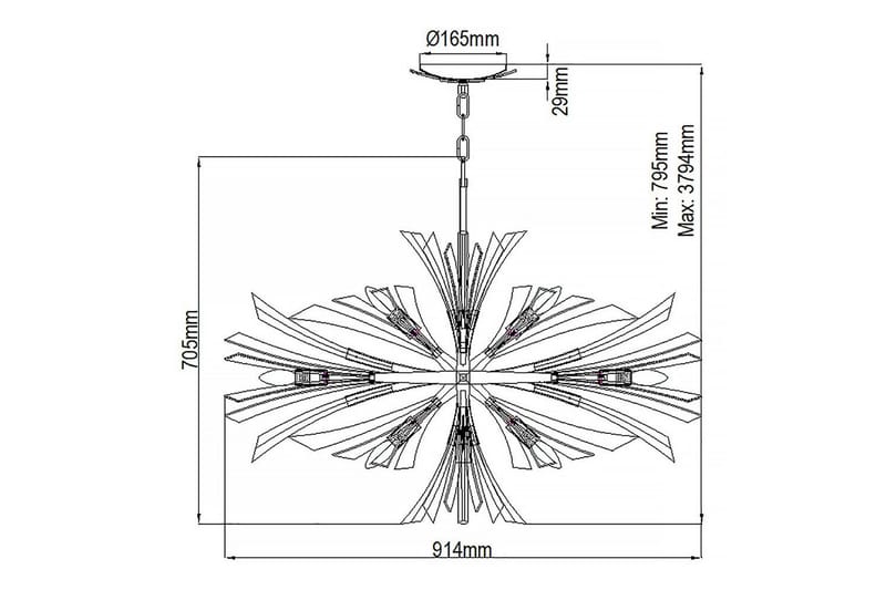 Vida Hinkley Taklampa - GOLD - Belysning & el - Inomhusbelysning & lampor - Taklampa & takbelysning - Pendellampor & hänglampor