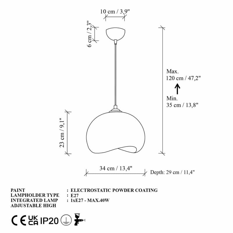 Vyrel Pendellampa - Svart - Belysning & el - Inomhusbelysning & lampor - Taklampa & takbelysning - Kristallkrona & takkrona